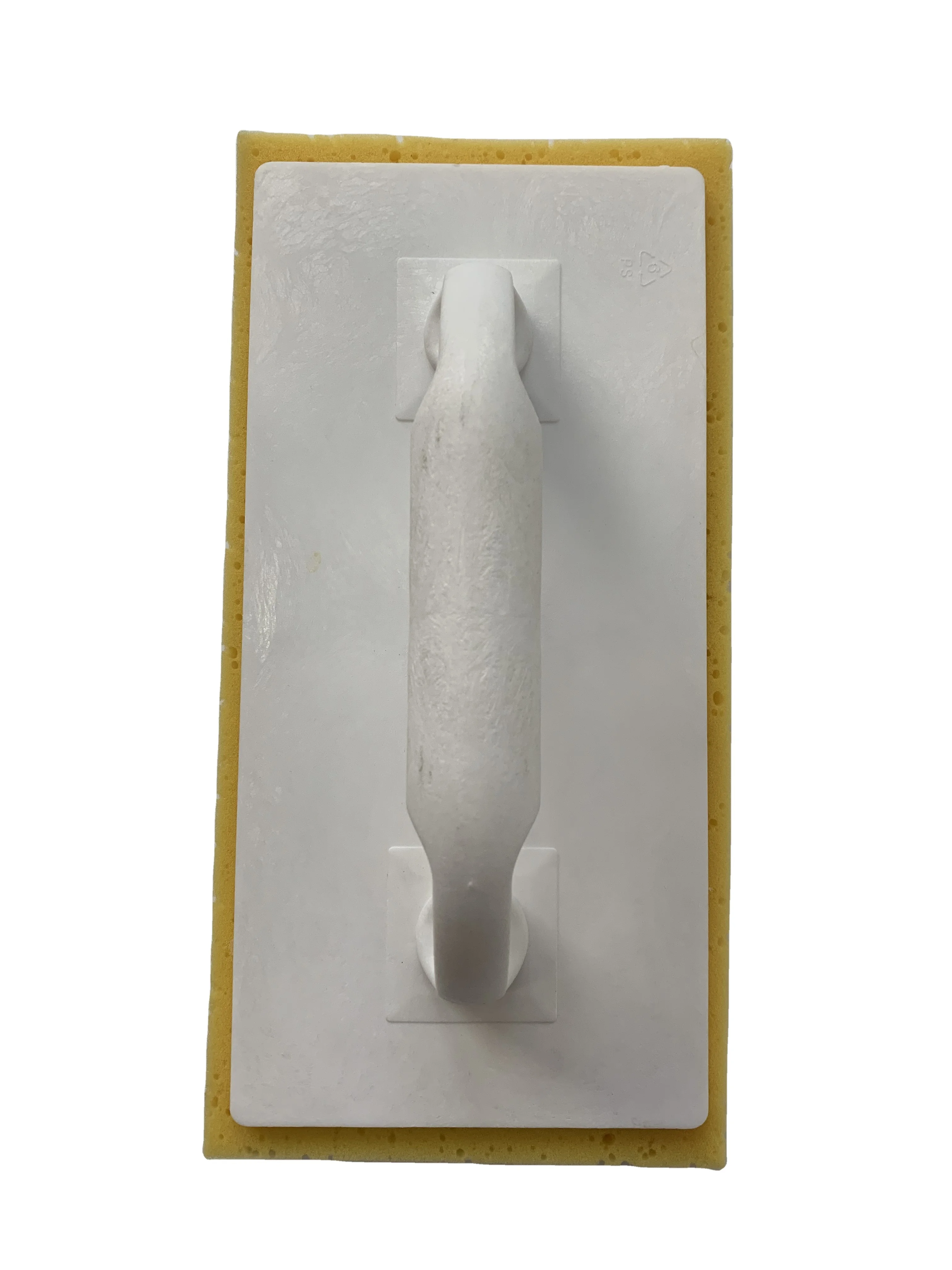 yellow open cell sponge with plastic white color handle foam trowel