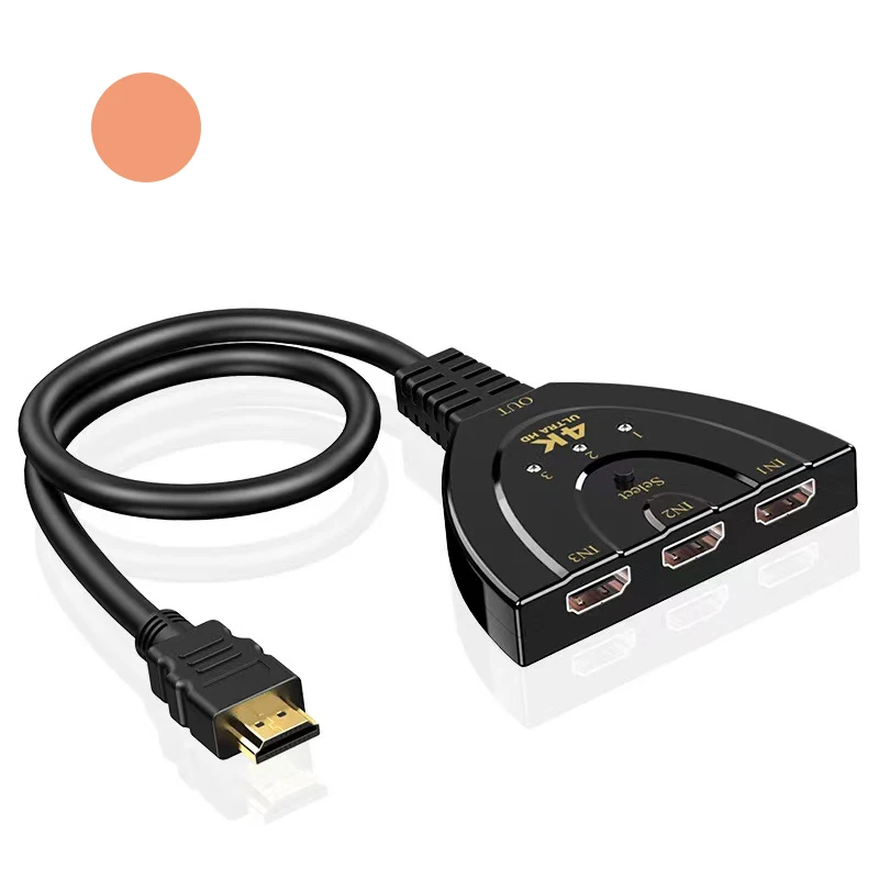 HDTV Switch 3 in  4K HDMI Splitter 3 in 1 Out, 3-Port HDTV Switcher Supports Full HD 4K 1080P for xbox PS5/4/3 Spilitter