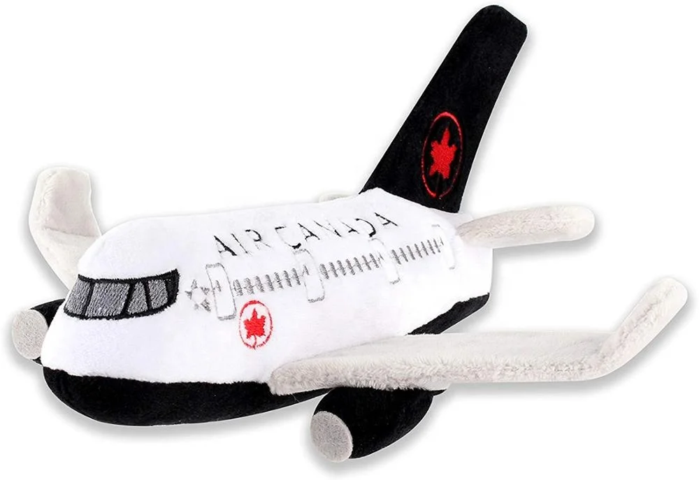 Customized Soft Kids Airplane Toys Stuffed Canada Airplane Plush Toy with Sound Plush Airplane Toy