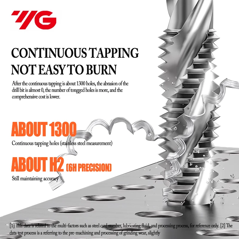 Korean YG  Combo Machine Multi-function Spiral Tap for Steel Parts Stainless Steel Aluminum T28 grinding stone drill bits