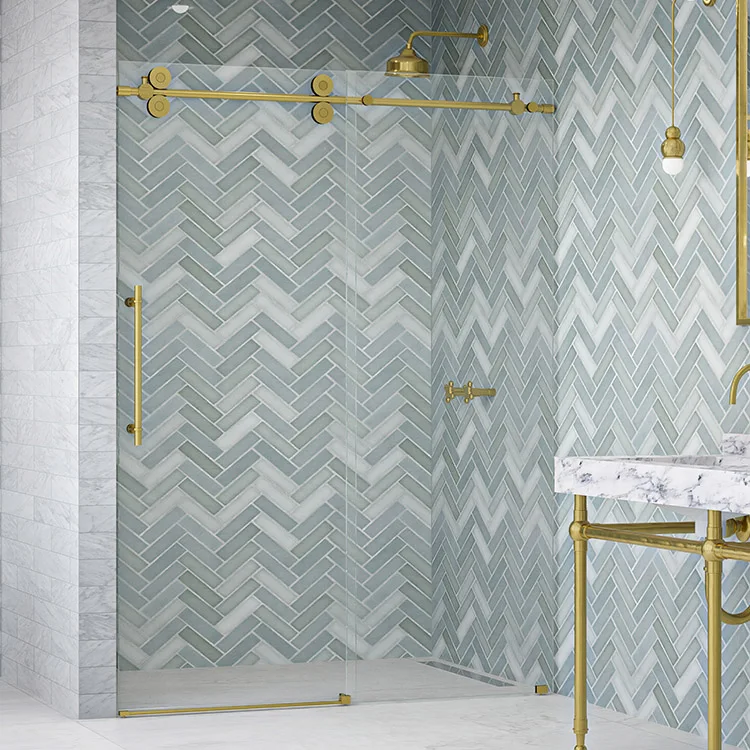 Bathroom Design Frameless Shower Glass Door Tempered Glass Sliding Shower Room