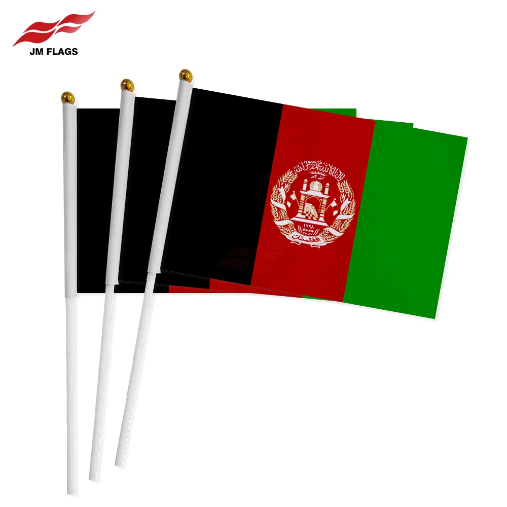 Top Quality Countries Flag Custom 20*28cm Polyester Activities Afghanistan Hand Flag