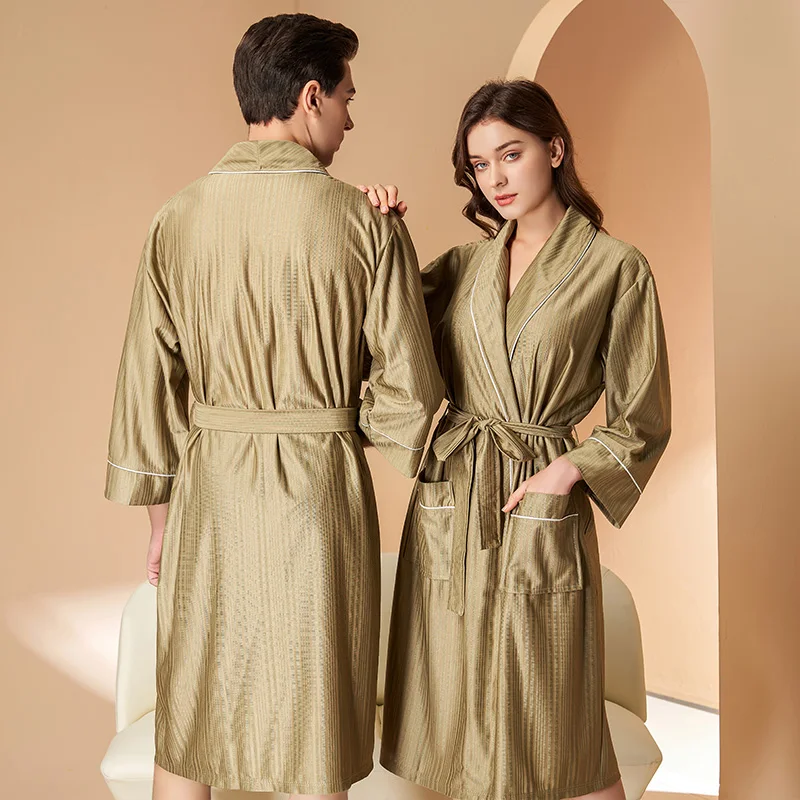 Luxury couple night dress robe de mariage nightgown couples robes pajamas for men and women