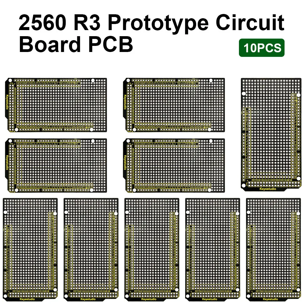  10 шт. Keyestudio Прототип PCB для Arduino MEGA 2560 R3 Щит DIY FR-4 экологически
