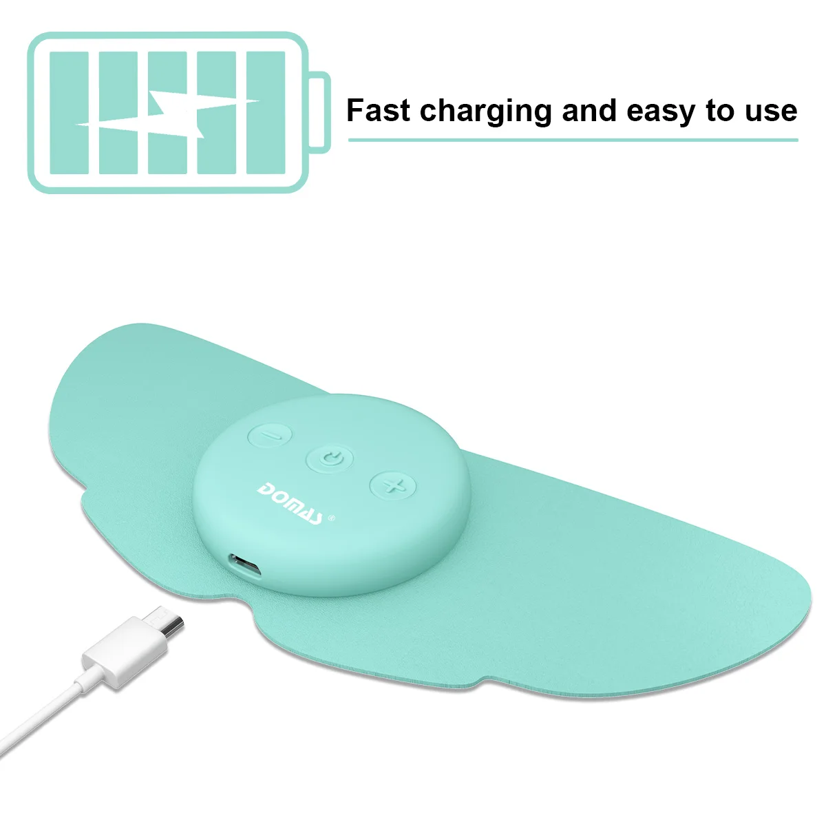DOMAS Portable Electric Muscle Stimulator Body Period Pain Relief Physiotherapy Device Wireless Tens Electro Pads Unit
