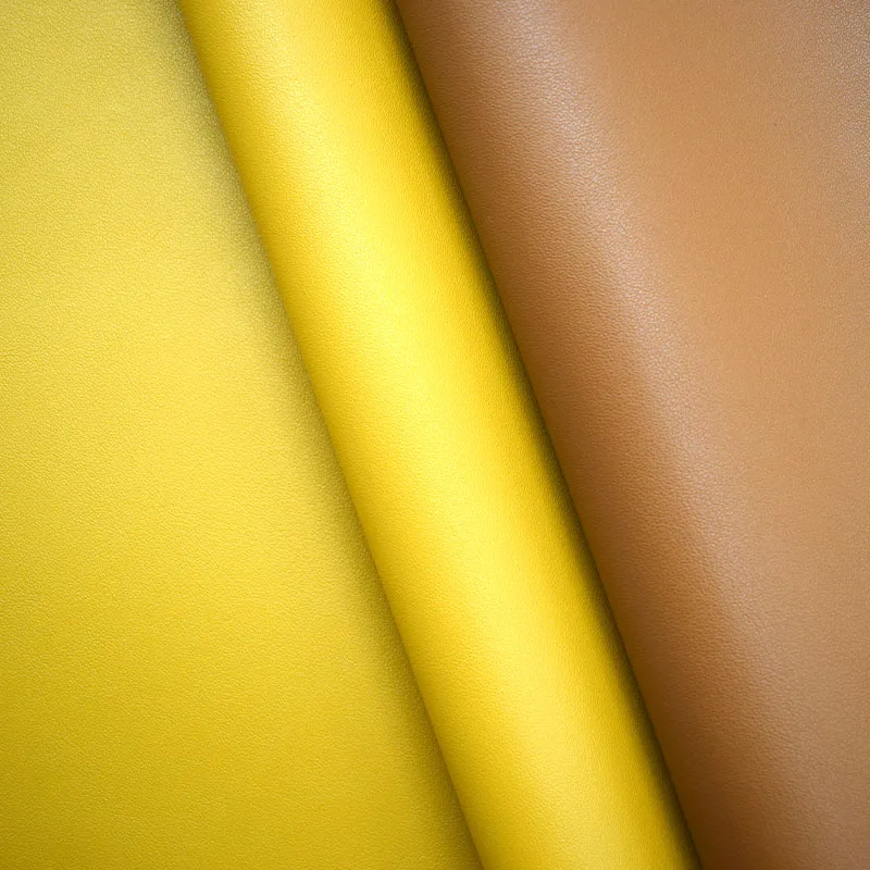 solid smooth texture pu synthetic leather fabric vinyll pvc free for handbags bags backpack