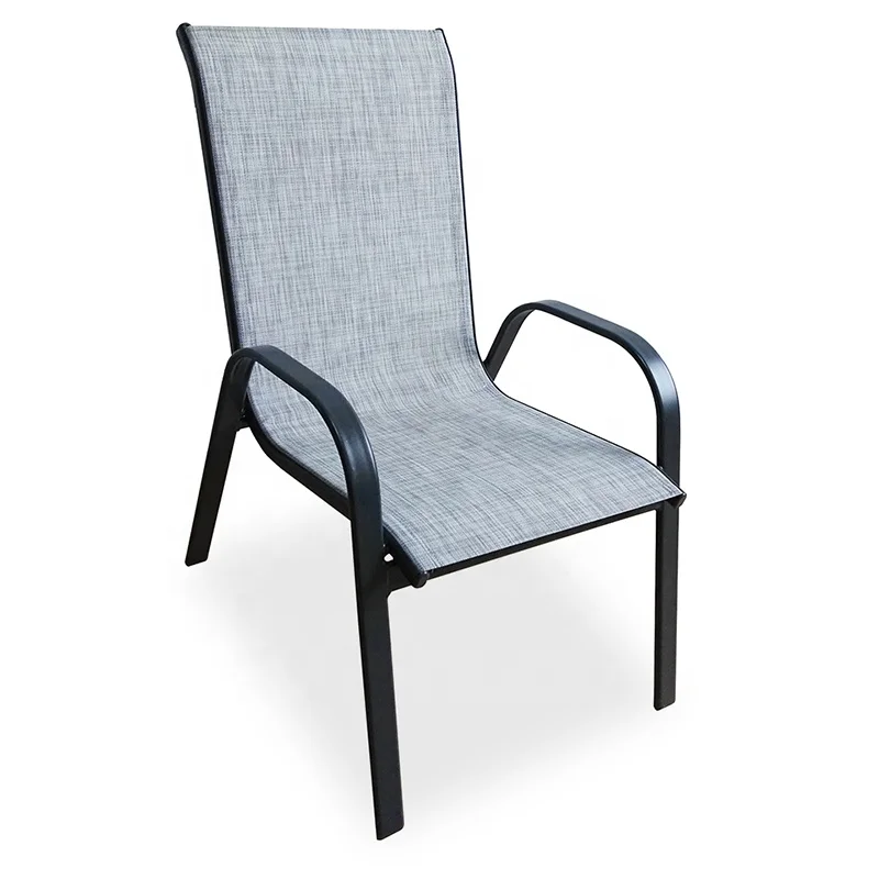 
Outdoor Garden Balcony Metal Sling Chair Garden Stackable Chairs 