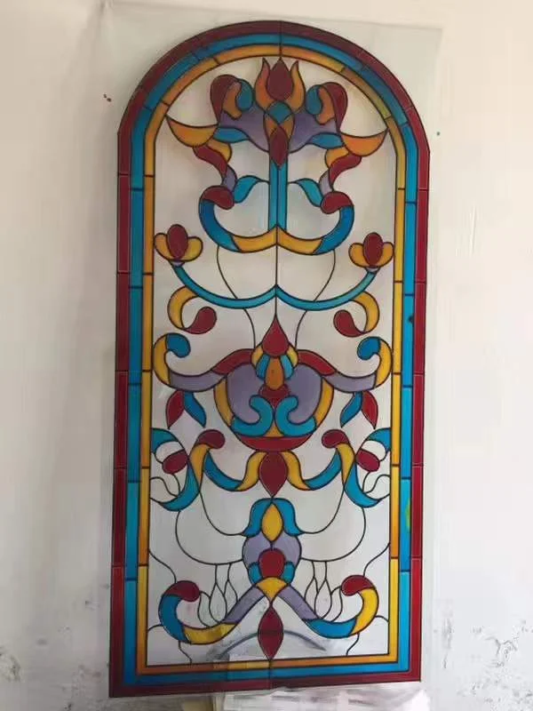 Free Graphic Design 1200*2400 Size CNC Glass Painting Machine Solid Line Coloring Stained Glass Machine Glass