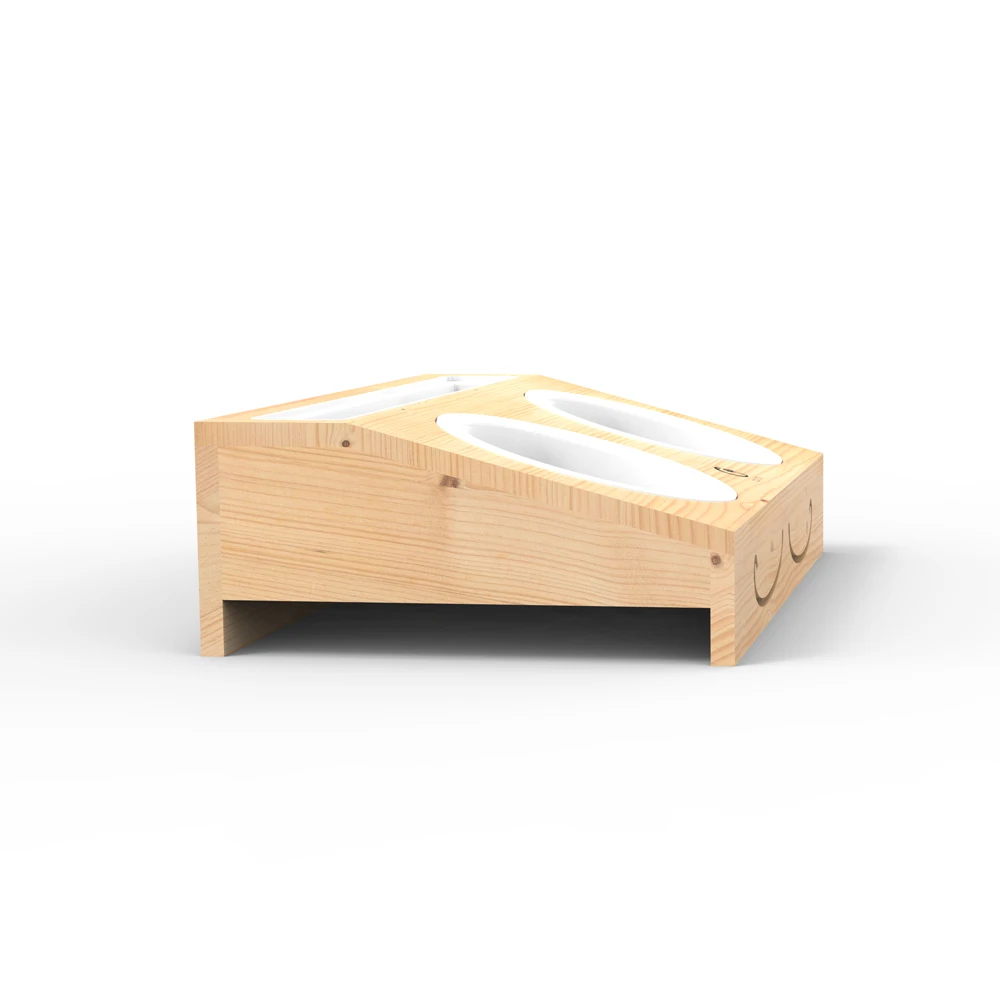 Manufacturer New Design Wholesale Custom wood food pet bowls & feeders