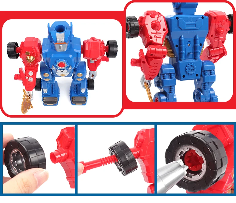 31pcs take apart drill educational robot science robotic kit for school children with sound and light