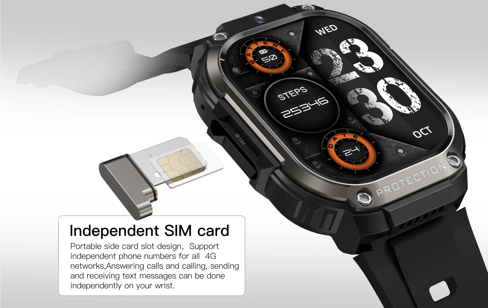 Top sale android smartwatch amoled 1000mAh Camera video call 4G SIM wearable devices smart watch sports tracking