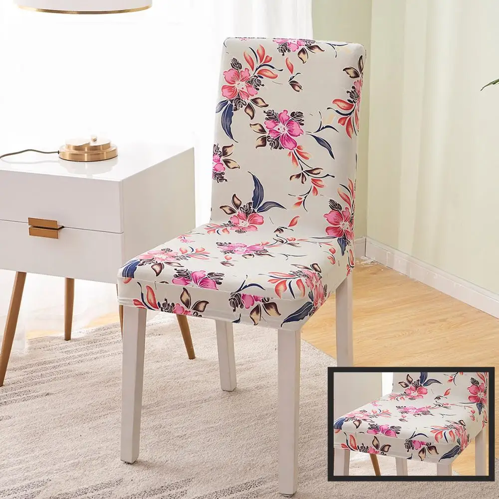 Printing Flexible Stretch Spandex Chair Cover For Restaurant Weddings Cheap Banquet Hotel Elastic Chair Covers