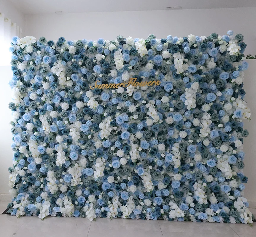 Photo booth wall decoration Romantic style white rose wedding flower wall backdrop