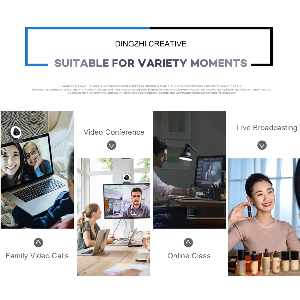 Wholesale HD 1080P Camera USB Webcam Online Teaching Webcams