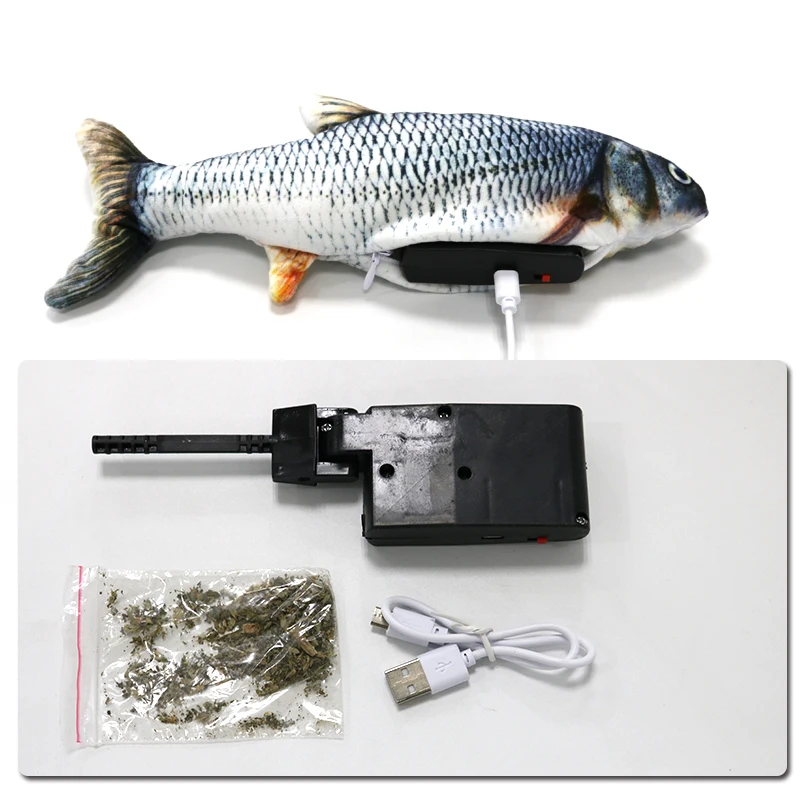  Usb электрическая движущаяся кошачья мята Танцующая рыба кошка игрушка Мерцающая имитация Интерактивная игрушки для