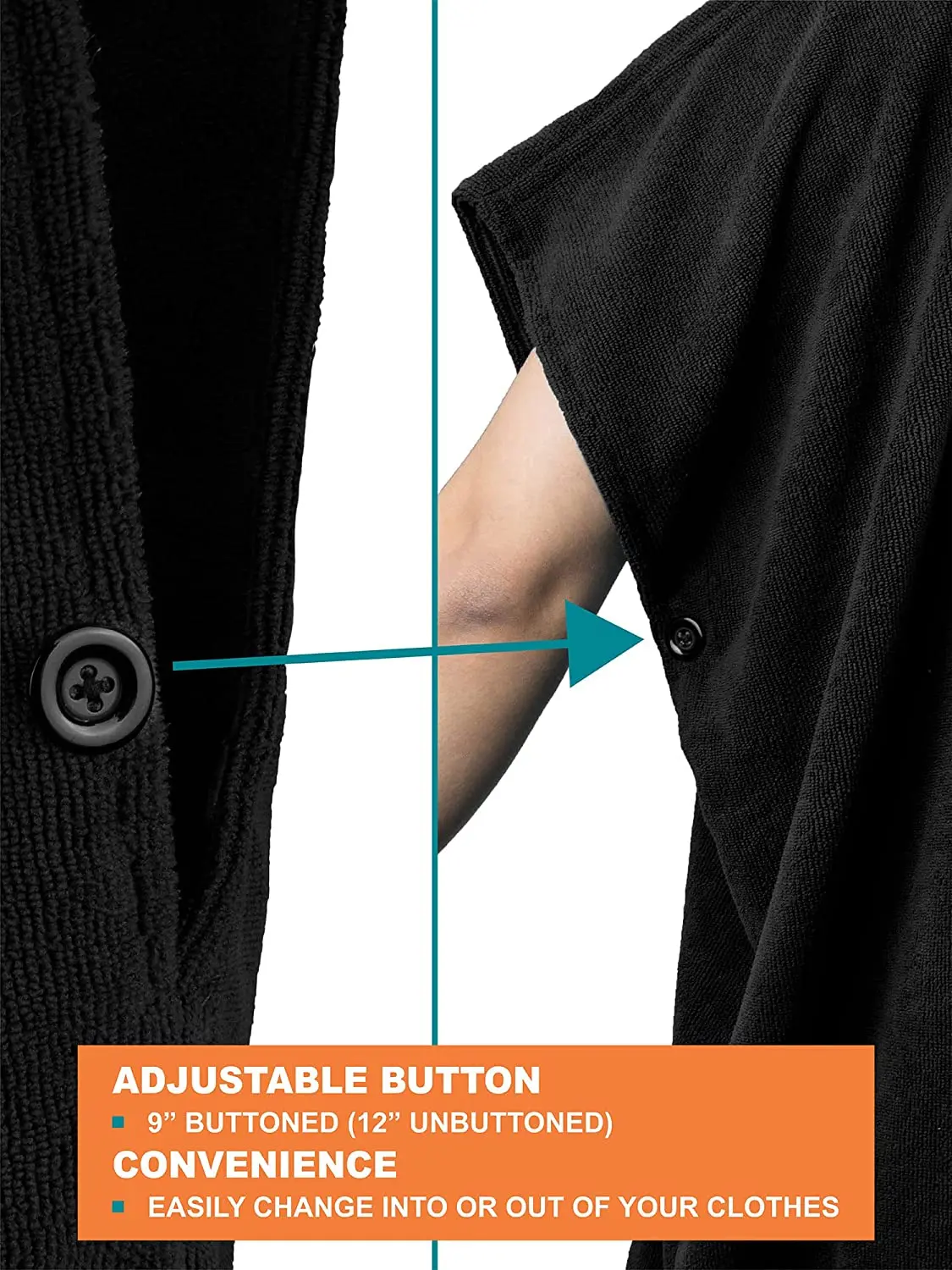 Surf Poncho Changing Robe with Hood Quick Dry Microfiber Wetsuit Changing Towel with Pocket for Surfing Men Women Beach Towel