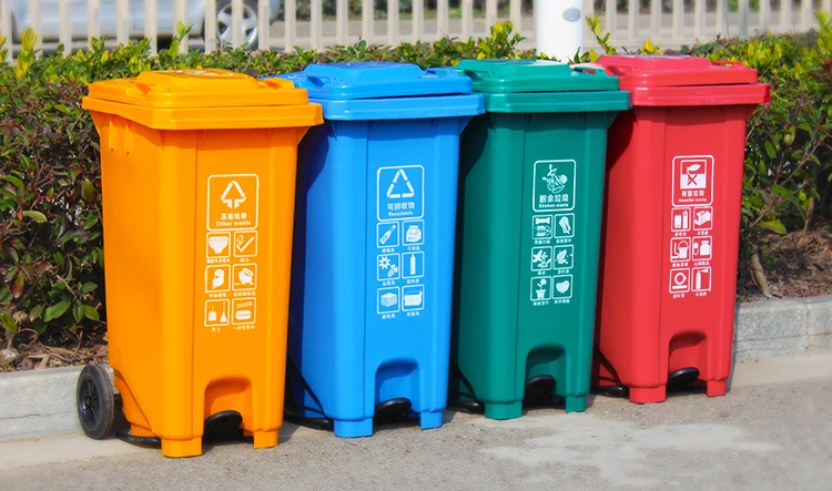 240L Plastic Dustbin Wheelie Waste Bin Plastic Recycle Bin