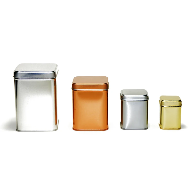 Factory gold color square tin can for cosmetic case