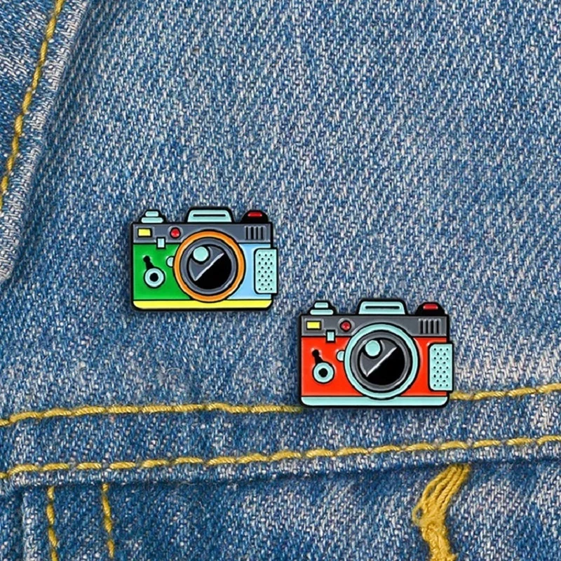 hot sale cute camera metal enamel pin lapel pin,dyed camera badge,camera gifts for souvenir