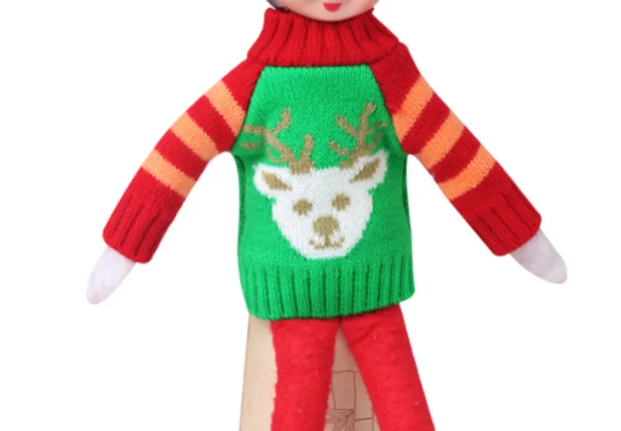 New arrival  Christmas Elf doll clothes woven sweater  for elf  Christmas decoration