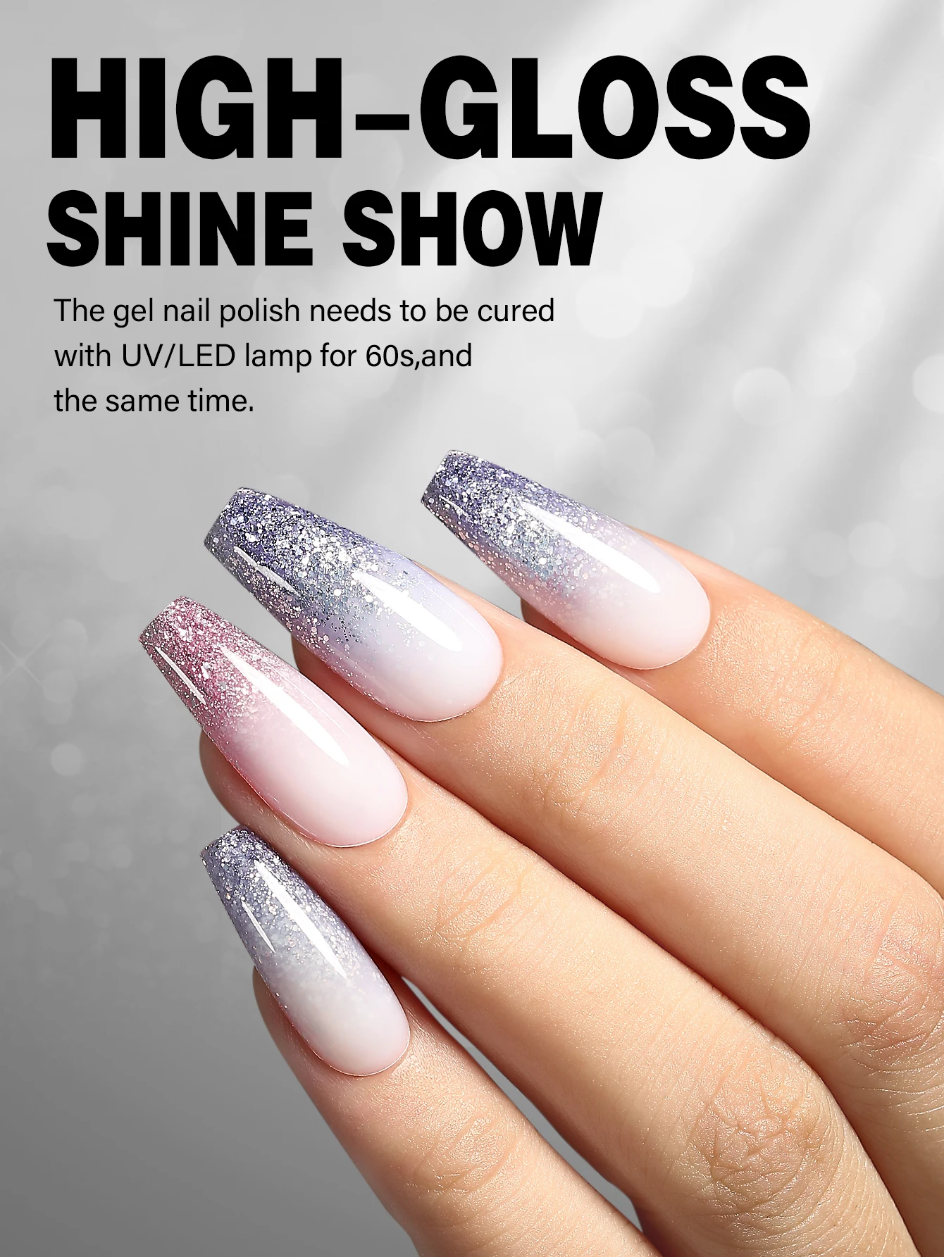 YOKEFELLOW New Fashion Trend Glitter Gel Polish 10ML Reflective Shinning Gel Nail Varnish for DIY