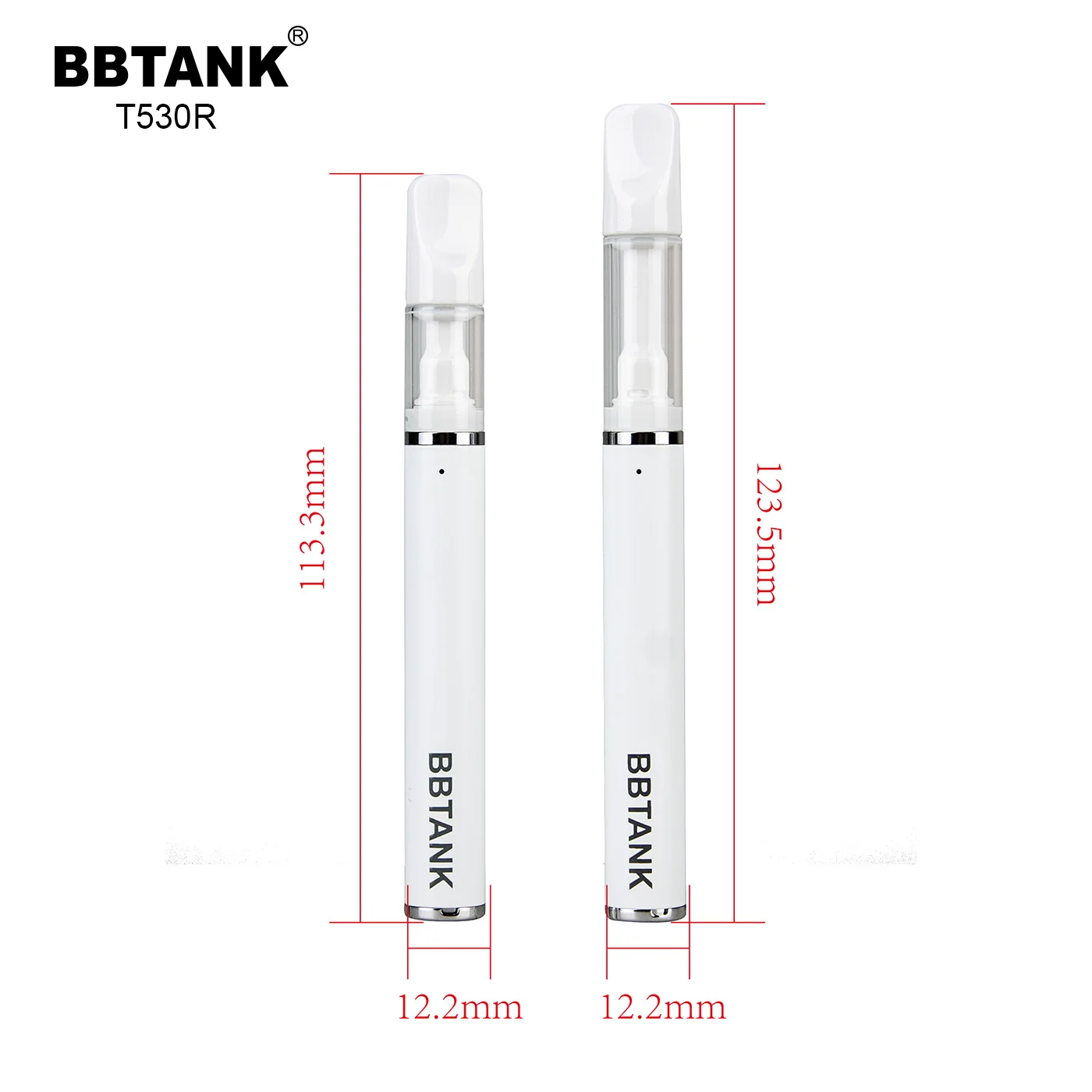  BBtank T530R лучшая электронная сигарета для масла 1 0 мл Белый цвет полностью керамический бак густого тонкий вейп с батареей 510 vape