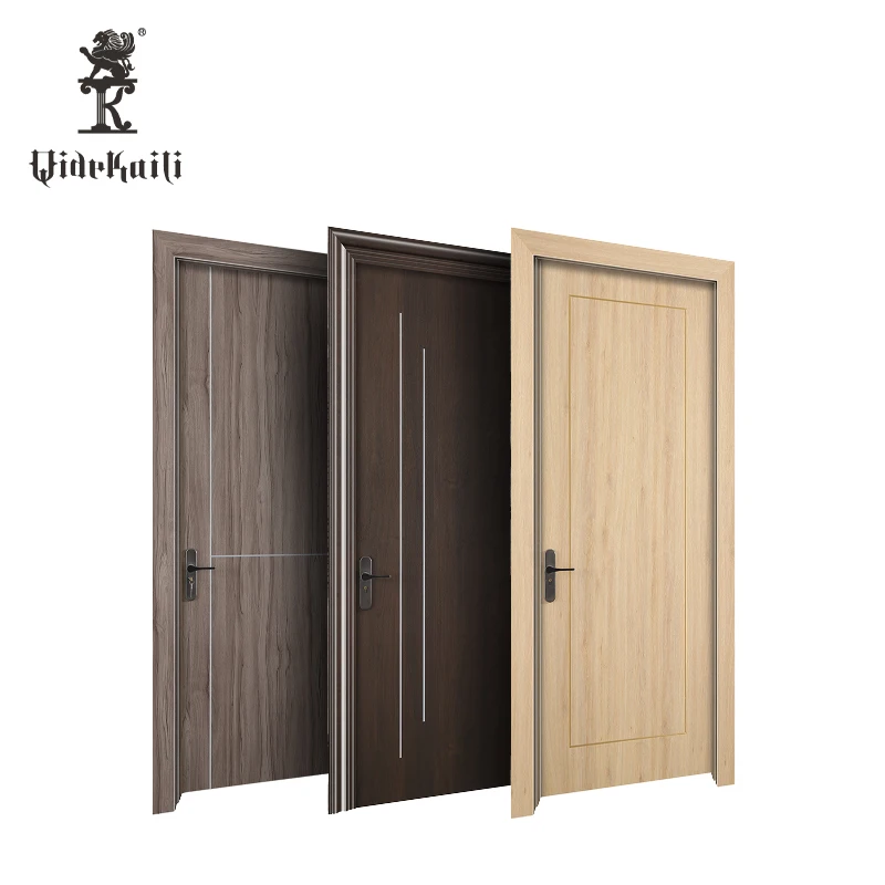 Mid East Hot Sale WPC Door Waterproof PVC Laminate Interior Wood Doors With Frames