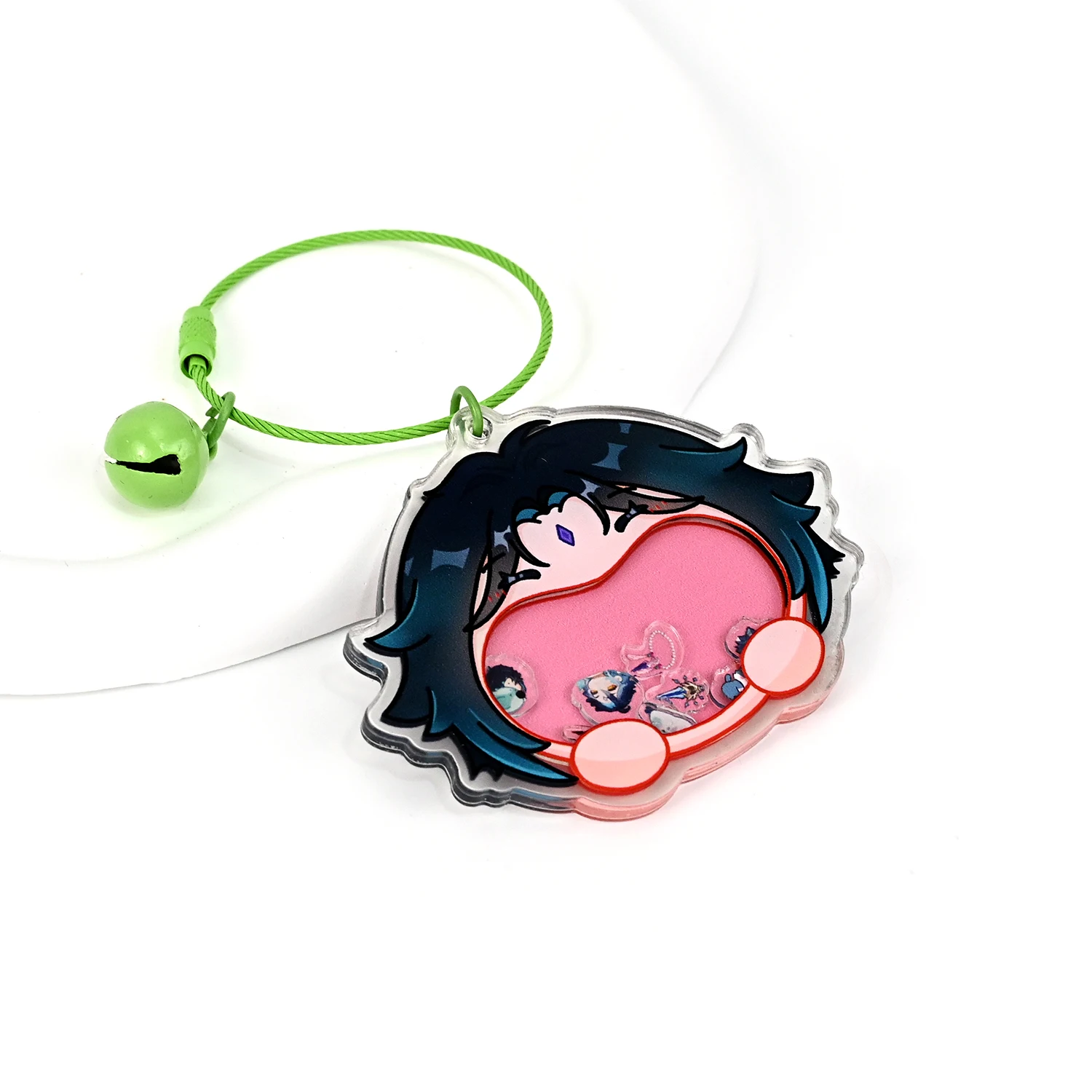 Custom Factory Design Anime Figure Shaker Keychain Plastic Acrylic Charm Keychain with Bottle Opener for Car Home Office Use
