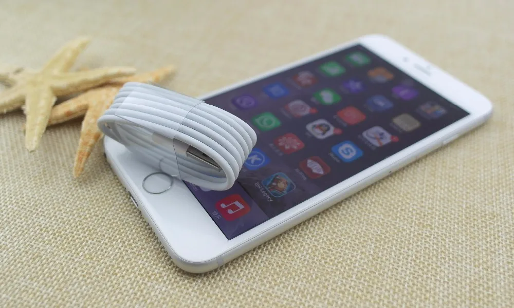  Оригинальный USB-кабель 1 м/2 м белый для зарядного устройства iPhone 6/7/8/9/Xr