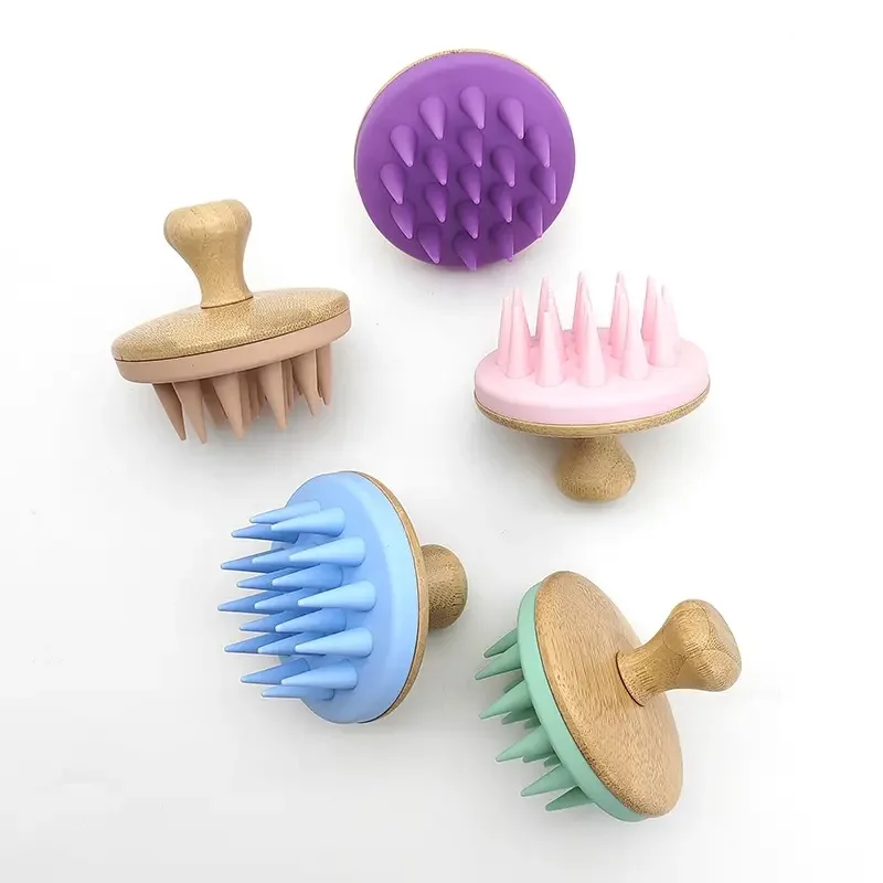 Wholesale Hair Care Scalp Head Massager Silicone Hair Growth Ease Dandruff brush For Women