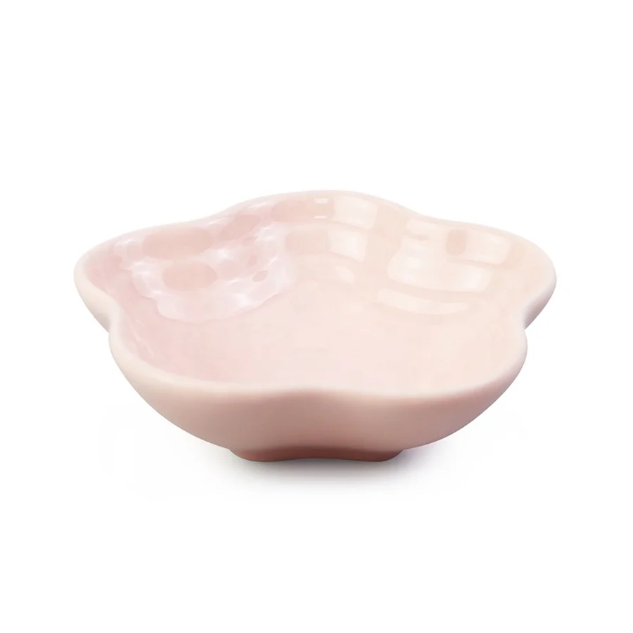 Creative Ceramic Cherry Blossom Saucer Glazed Small Dishes Dip Bowl for Dinner