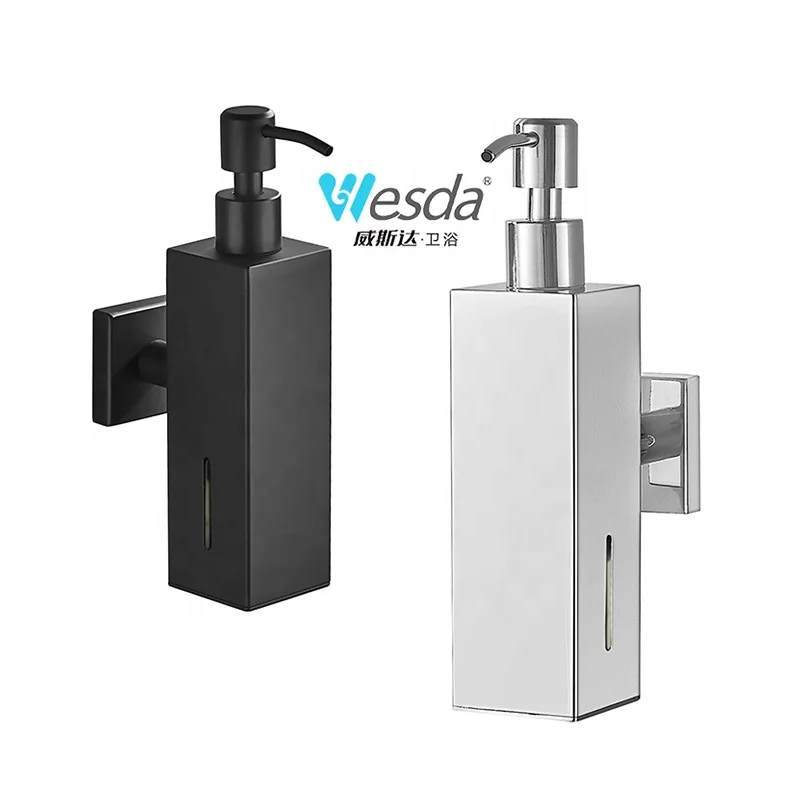 WESDA Rust-Proof Hand Dish Soap Liquid Holder Pump Vertical Stainless Steel Hand Liquid Soap Dispenser for Bathroom Kitchen