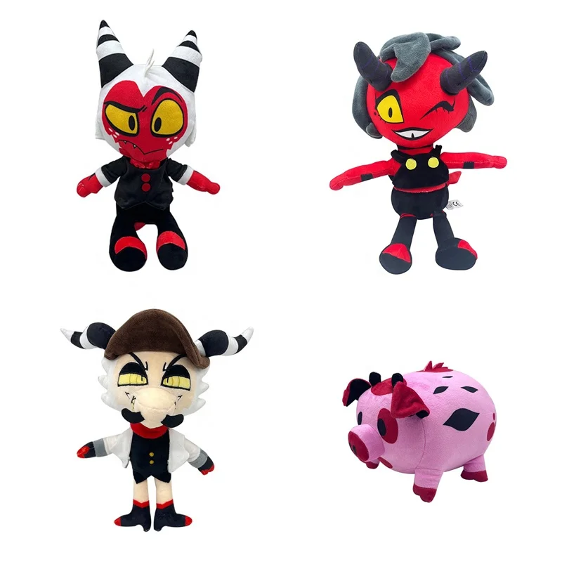 DL1100 Helluva Boss Stolas Plushies Cartoon Figure Helluva Boss Stuffed Tos Gray Helluva Boss Stolas Stuffed Doll