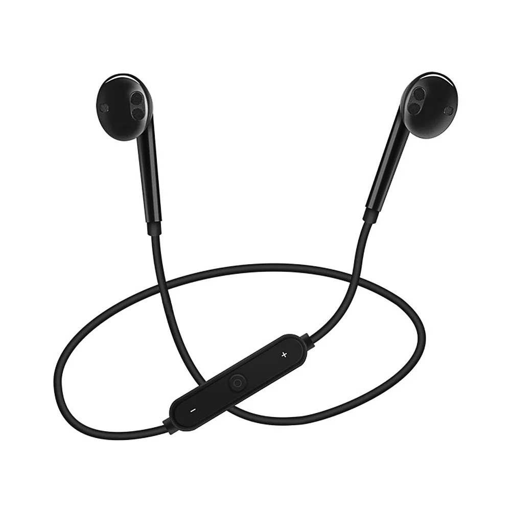 S6 Wireless BT Earphones Neckband Music Sports Headset Stereo Earbuds Headphones With Mic For Iphone 7 Samsung Earphone