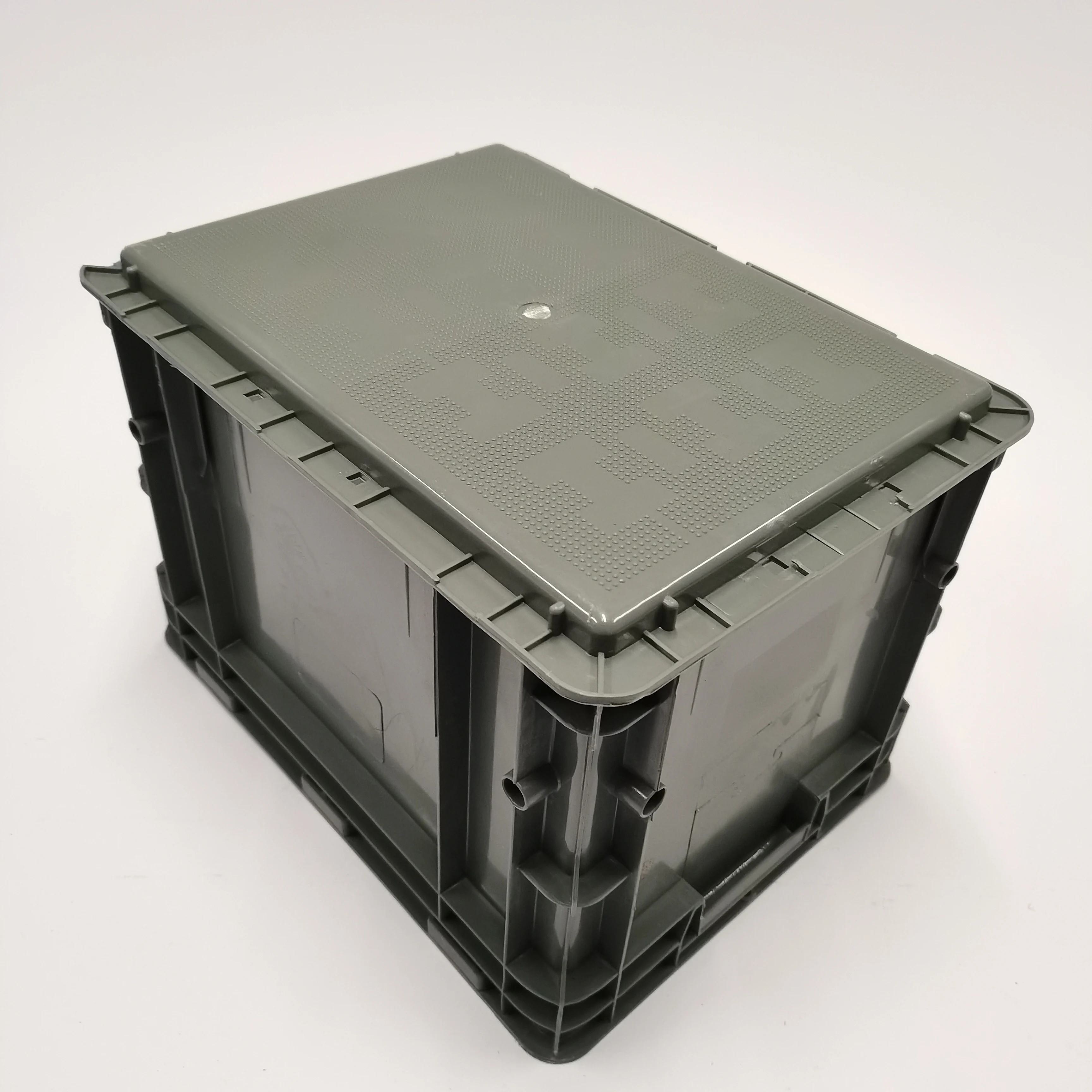 
 Фабрика ЕС стандартный складной пластиковый ящик прочный утолщенный пластиковый складной ящик с крышкой логистика оборот коробка Китай  