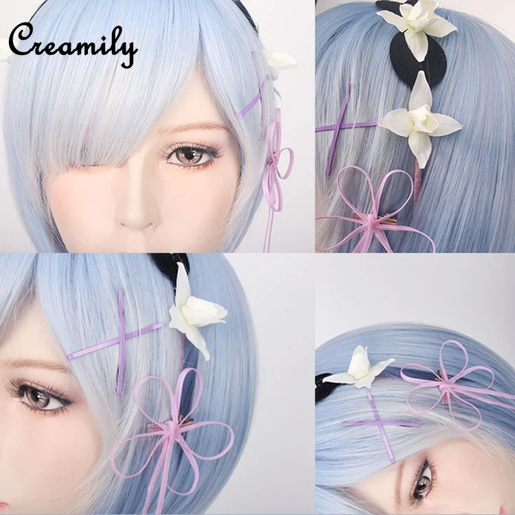 Wholesale Synthetic Hair Rem cosplay wigs for girls,blue/pink wig Short Bob Synthetic Wigs