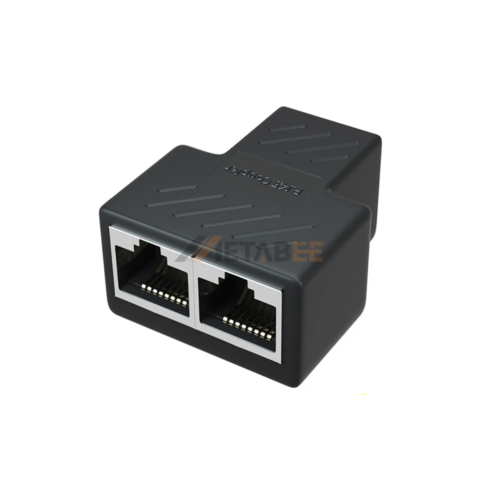 Cat6 Ethernet Network Splitter Female to Female Cable RJ45 Coupler Inline Keystone Extender Connector Adapter 1 to 2 8P8C DC