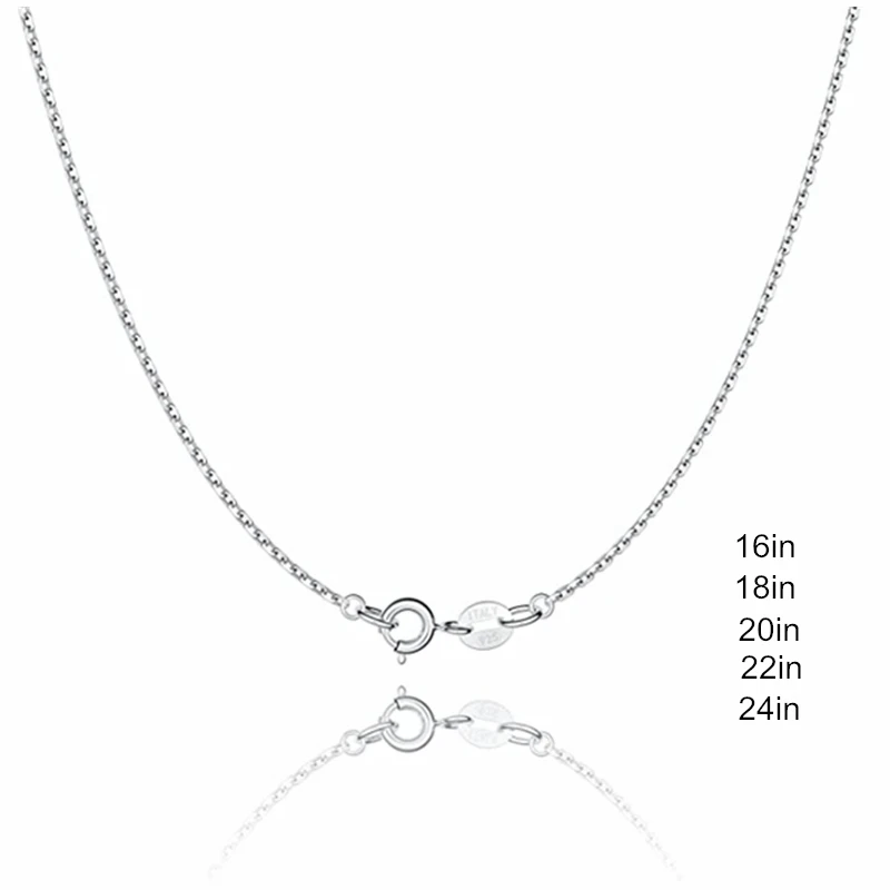 ROXI new s925 18k rhodium plated simple high quality 16-24 inch chain necklace for women