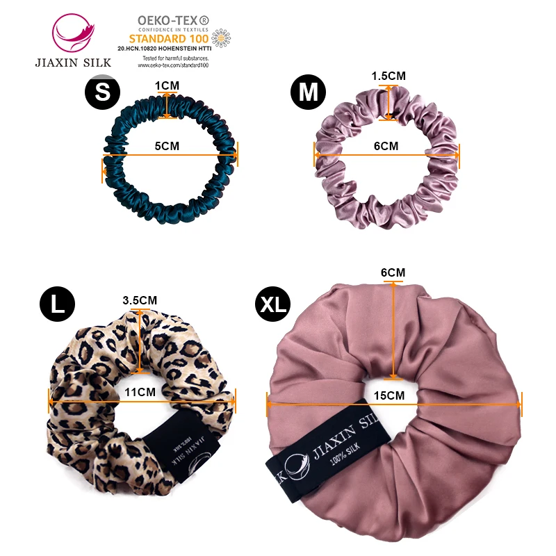 Wholesale custom oversized hair ties mulberry large silk scrunchie