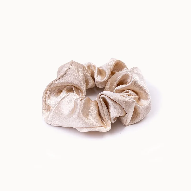 Scrunchies Ties Satin Women Elastic Bands Womens Fabric Ponytail Band Plain Color Hair Tie