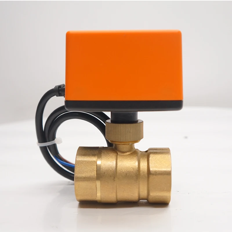 Winner Winvall Energy Conservation Heating Water Valves Mini Motorized Brass Valve 220V Electric On/off Type Control Ball Valve