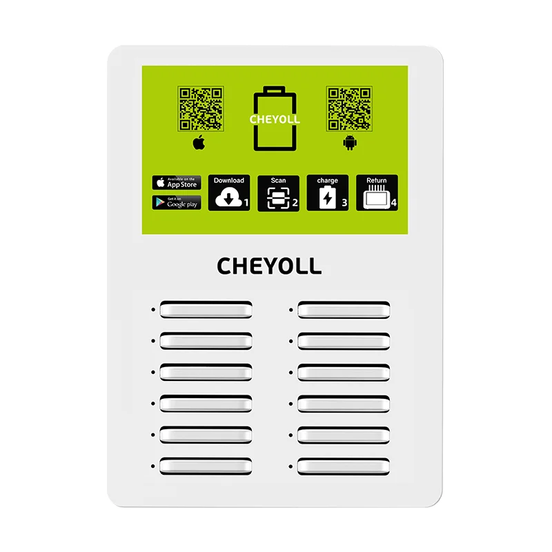 Mobile Charging Station Portable Machine 12 Slot Power Bank Rental Shared Charging Mobile Station