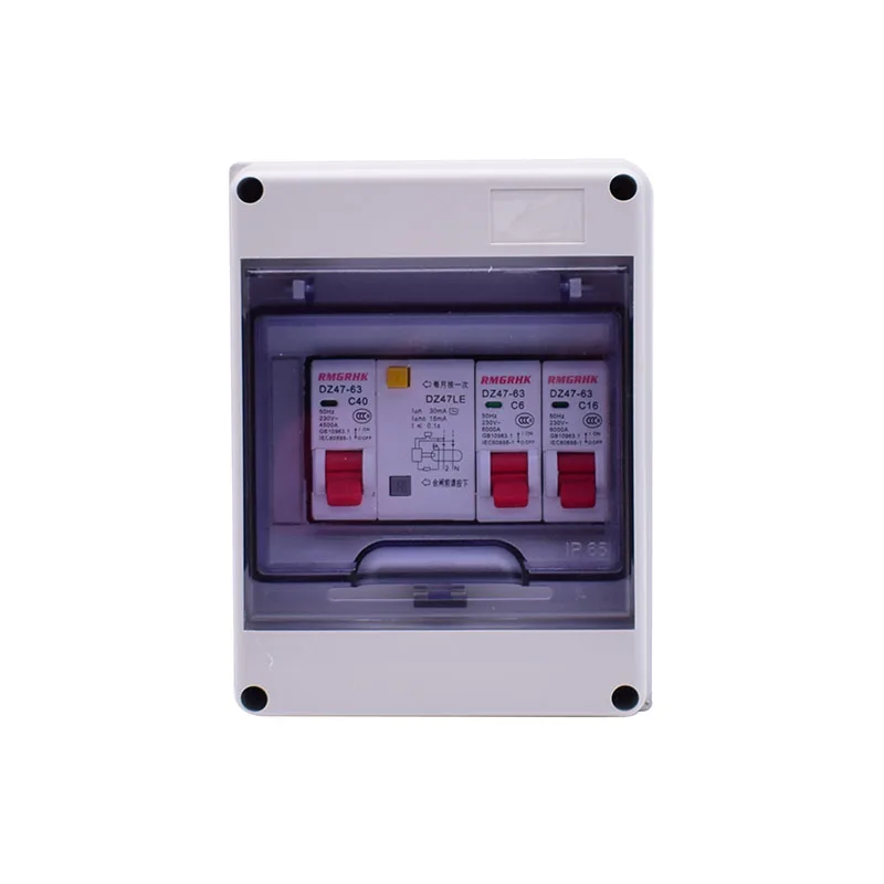 
HT-5WAY Outdoor plastic waterproof distribution box with MCB/RCD switch waterproof lighting box 