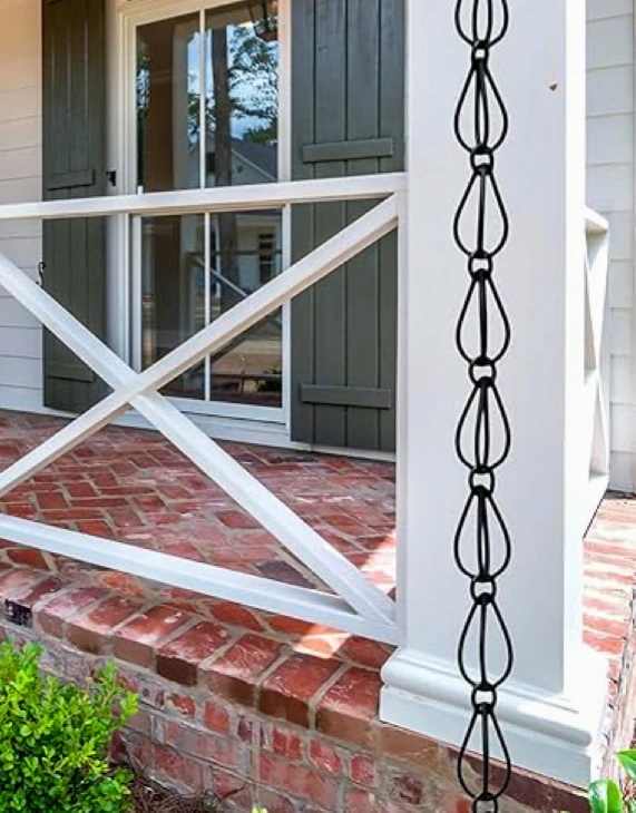 Wholesaler Supplier Iron Decorative Teardrop Rain Chain for Garden Outdoor Decoration
