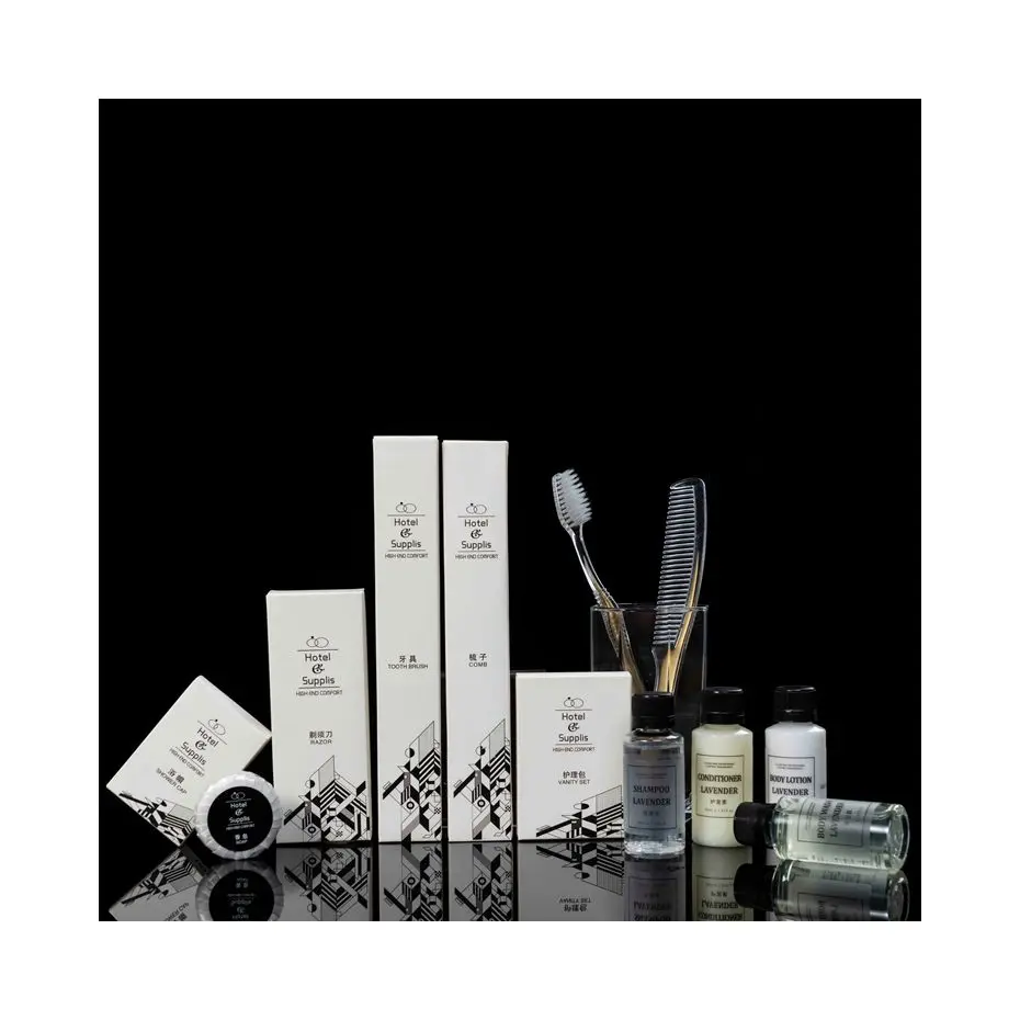 New style modern design hanging toiletry kit bag hotel disposable amenities set for makeup