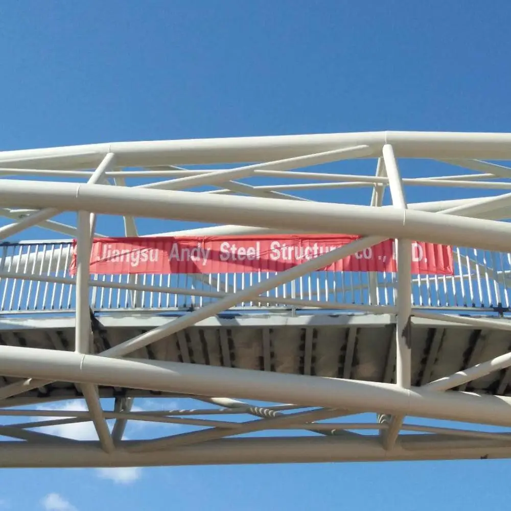 Prefabricated High strength steel truss structure bridge Large span steel truss pedestrian bridge