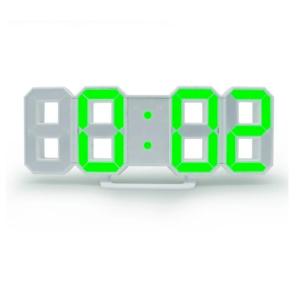 Modern 3D LED Clock  Display  Nightlight Snooze Digital Alarm acrylic desk clock for home decoration