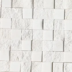 Popular mushroom stone three-dimensional background wall porch white sand beige marble mosaic