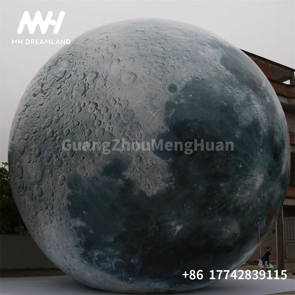 Outdoor Inflatable Moon Planet Balloon with Light Advertising Toys Party Commercial for Outdoor indoor