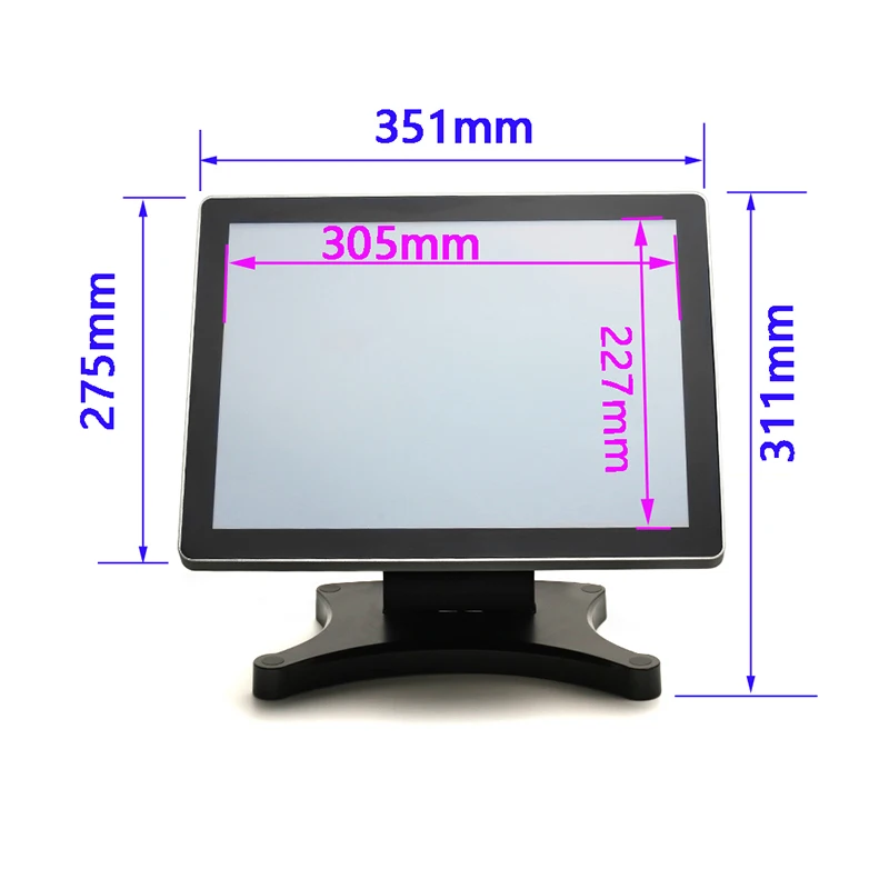 15 Inch Touch Screen Monitor Cashier Machine Window7 Window10 Pos System All In One